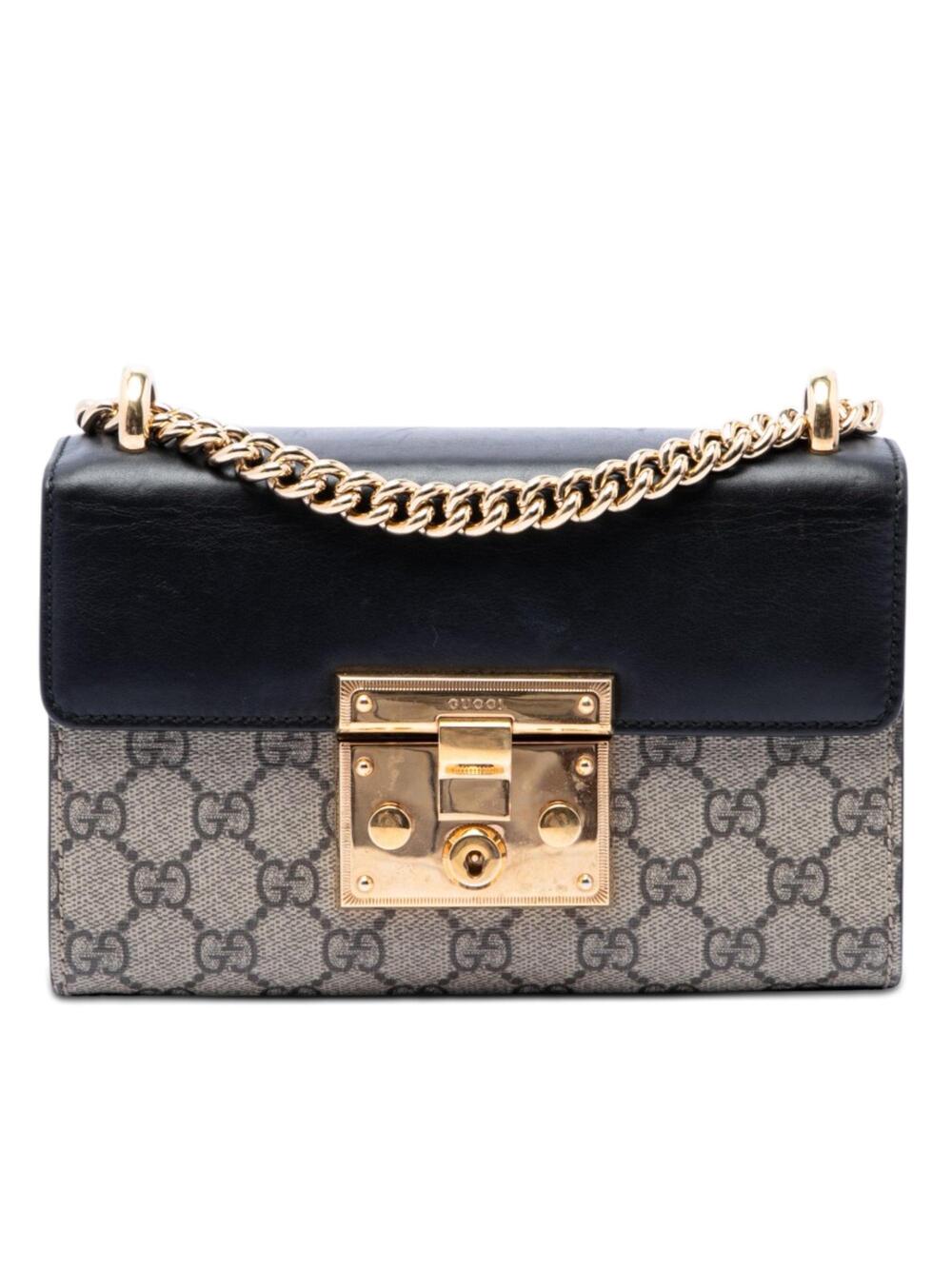 Gucci Padlock Shoulder Bag Gg Coated #376535G92B